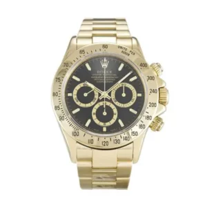 Rolex Daytona Cosmograph Yellow Gold Black Dial 16528 Oyster Replica