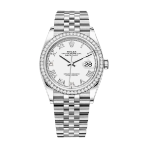 Rolex Datejust 36 126284RBR-0018 White Roman Dial Jubilee Replica