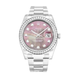 Rolex Datejust Diamond Bezel Pink Dial 116244 Oyster Replica