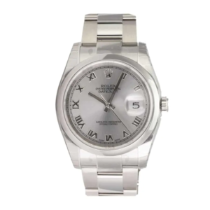 Rolex Datejust Oyster Perpetual Silver Roman Dial 116200 Oyster Replica