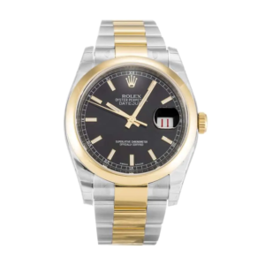 Datejust Yellow Gold Black Dial 116203 Oyster Replica