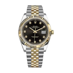 Datejust 12633BKDJ Steel Gold Automatic Black&Diamond Dial Jubilee Replica