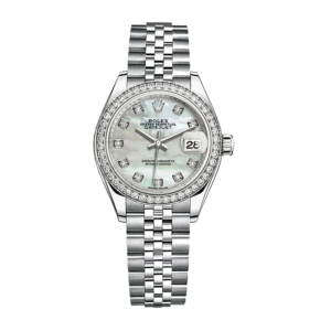 Rolex Datejust 279384RBR White Gold Automatic Silver With Mother Pearl Diamond Dial Jubilee Replica