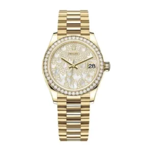 Rolex Datejust 278288RBR-0011 Yellow Gold And Diamond Automatic Mother Pearl Butterfly Dial Oyster Replica