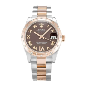 Rolex Datejust Chocolate Roman Numeral Diamond 178341 Oyster Replica