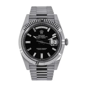 Day-Date 228239 EW Stainless Steel Silver Black Dial Oyster Replica