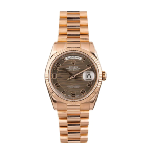 Rolex Day-Date II Rose Gold Wave Dial 218235-0035 Replica