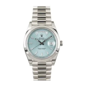 Day-Date Ice Blue Diagonal Dial Platinum President 228206-0004 Replica