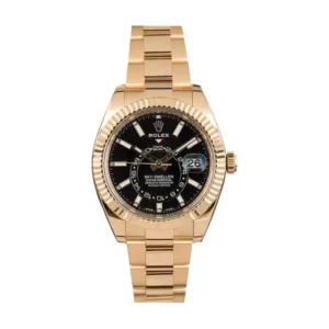 Rolex Sky-Dweller Black Dial Yellow Gold 326938 Oyster Replica